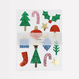 Christmas Icon Chunky Glitter Stickers (x 8 Sheets)