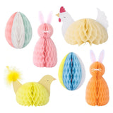 Easter Honeycomb Decorations (x6)