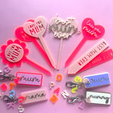 LOVE YOU MUM - Heart Plant Stakes