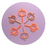 Pumpkin Cupcake Toppers - Set of 6