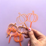 Pumpkin Cupcake Toppers - Set of 6