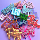 Cursive Custom Name Toppers