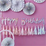 Iridescent Happy Birthday Bunting