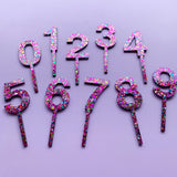 Multi Confetti Cake Topper