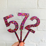 Multi Confetti Cake Topper