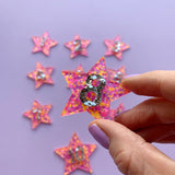 Number Badge! - Pink Confetti