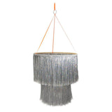 Silver Tinsel Chandelier