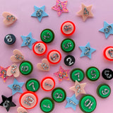 Number Badge! - Pink Confetti