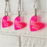 'Best Teacher Ever' Heart Lanyard