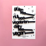 Dietary Markers - Matte Black