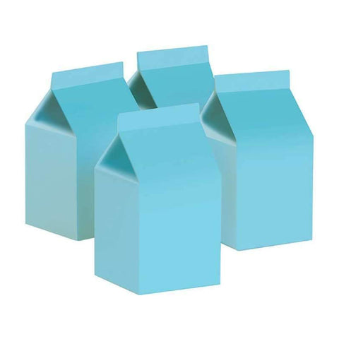 Pastel Blue Milk Box Cartons - Pack of 10