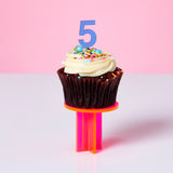 Blue Number Tiny Toppers - Set of 6