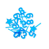 Blue Number Tiny Toppers - Set of 6