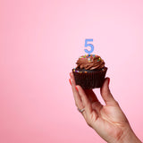 Blue Number Tiny Toppers - Set of 6