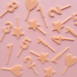 Blush Number Tiny Toppers - Set of 6