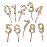 Bright Gold Glitter Cake Topper