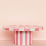 Sunburst Resin Cake Stand - Candy Pink