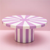 Resin Cake Stand - Lilac/White