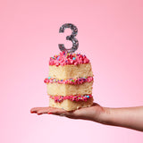 Silver Glitz Cake Topper
