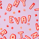 Name Kit: Neon Red/Blush