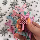 Mermaid Tail Tiny Toppers - Set of 3