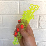 Neon Green Drink Stirrers