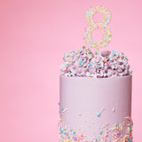 Neon Sorbet Confetti Cake Topper