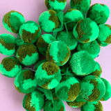 Neon Green Camo POM POMS!