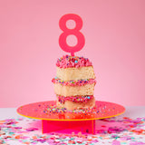 Large Neon Pink Cake Topper