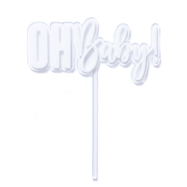 OH Baby! Cake Topper White Hello Kit Co.