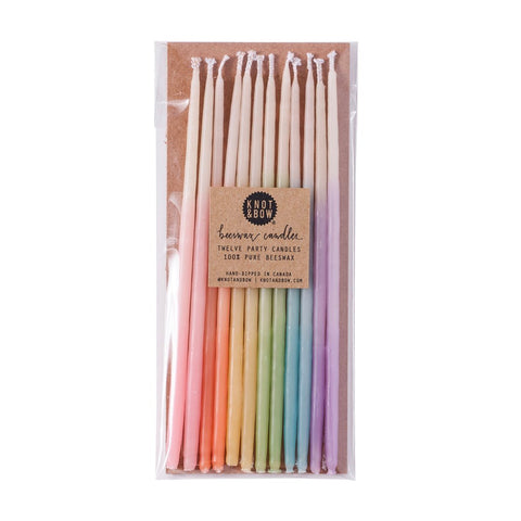 Ombré Tall Beeswax Party Candles