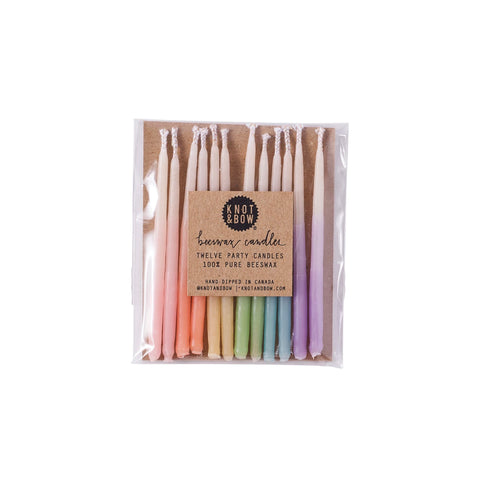 Pastel Ombré Beeswax Party Candles