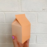 Peach Milk Box Cartons - Pack of 10