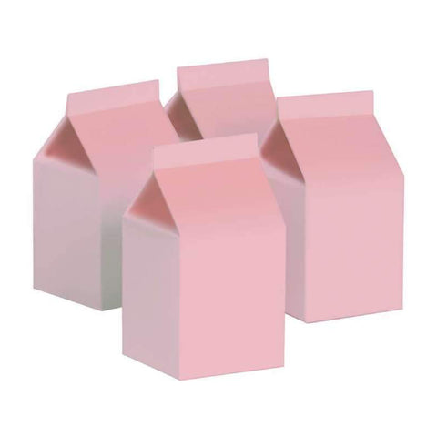 Pink Milk Box Cartons - Pack of 10