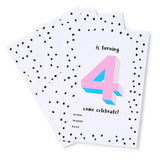 Pink No.4 Invites - Pack of 12