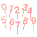 Pink Confetti Cake Topper