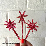 Star Sparkler Toppers - Set of 3