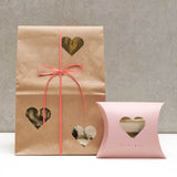 Metallic Gold Heart Stickers - 120 pieces