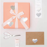 Holographic Heart Stickers - 120 pieces