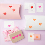 Neon Pink Heart Stickers - 120 pieces
