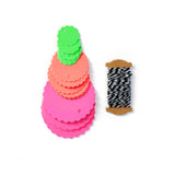 Scallop Neon Tags + Twine Set - 30 pieces
