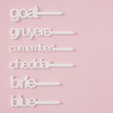 Cheese Markers - White
