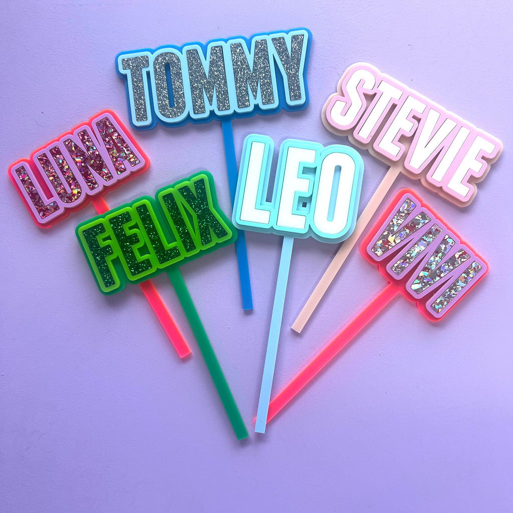Name Toop Bold Custom Name Topper – Hello Kit Co.