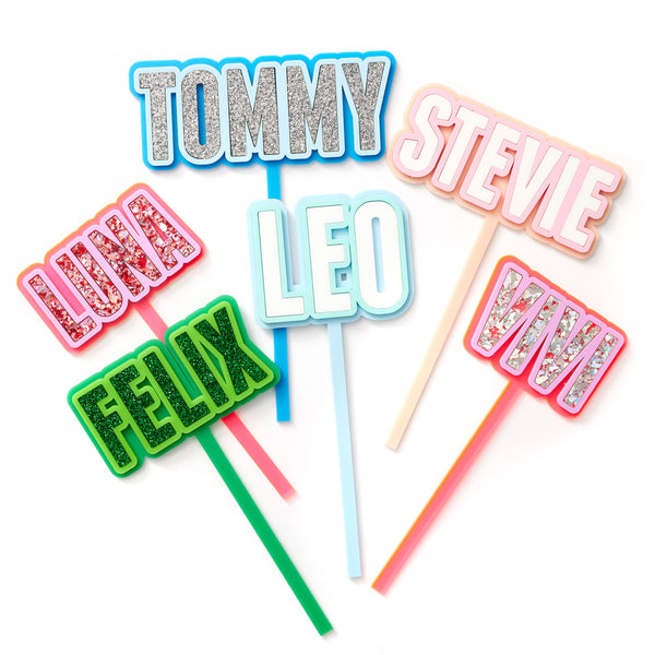 Bold Custom Name Topper – Hello Kit Co.