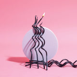 Swirly Candles - Black