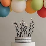 Swirly Candles - Black