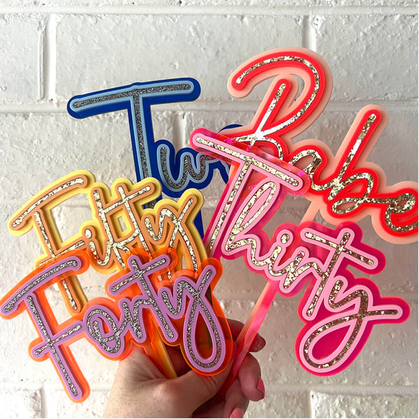 Wordjesse Topper Custom Word Cake Toppers – Hello Kit Co.