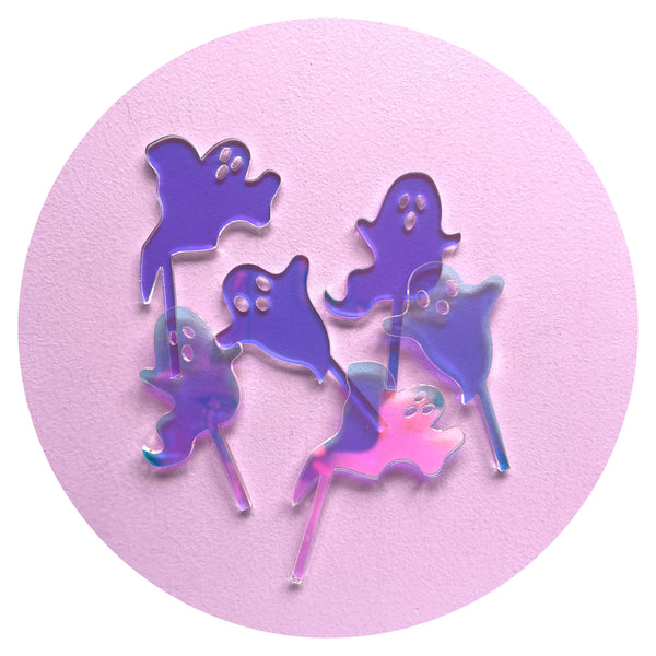 Iridescent Ghost Tiny Toppers - Set of 6 – Hello Kit Co.