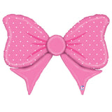 Pink Spotty Bow Balloon