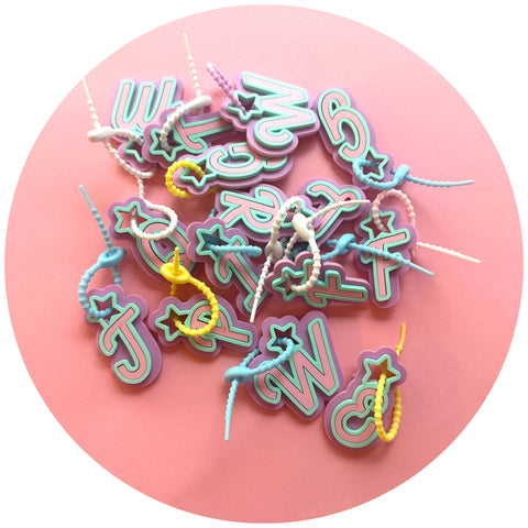 Letter Keyring - Pastels